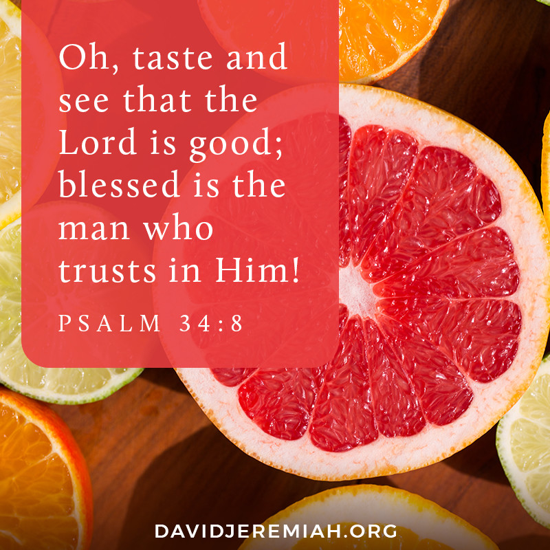 Oh, taste and see that the Lord is good; blessed is the man who trusts in Him! - Psalm 34:8