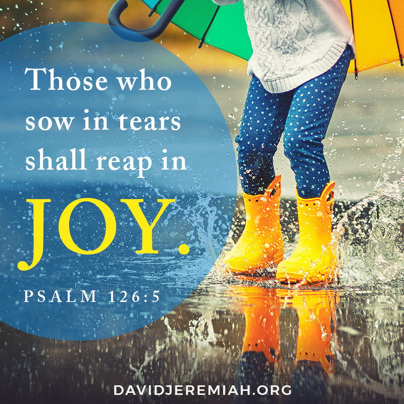 Those who sow in tears shall reap in joy. - Psalm 126:5