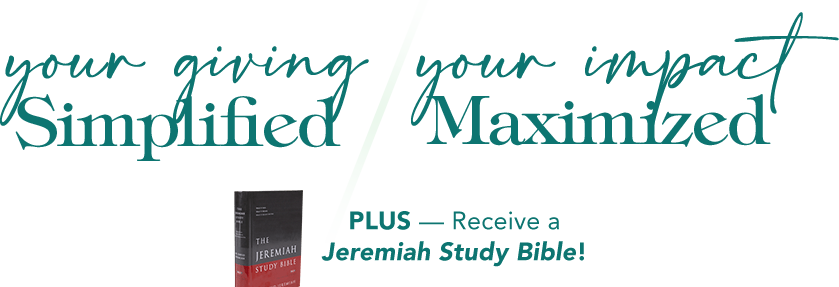 Partner with Dr. Jeremiah in ministry