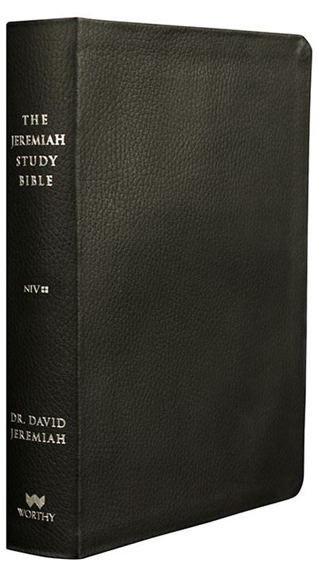 NIV Black Genuine Leather Jeremiah Study Bible 